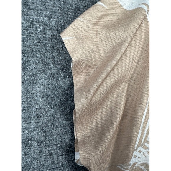 Chicos Palm Leaf VNeck Dolman Sleeve Top Tunic Beige Size XL Resort Tropical - Picture 6 of 9